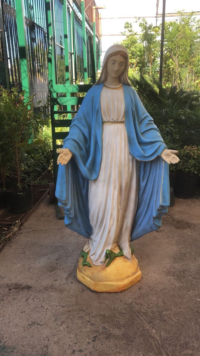 Virgen de la Medalla Milagrosa pintada